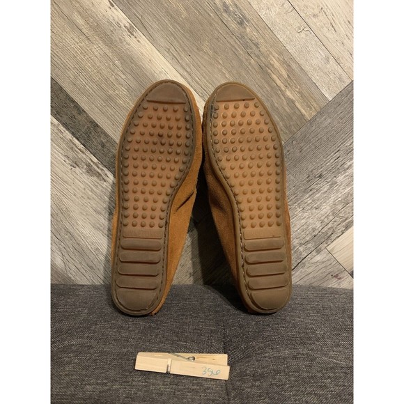Minnetonka Kilty Hardsole Womens Size 7 Brown Suede Slip On Moccasin Flat 402 - Picture 7 of 8